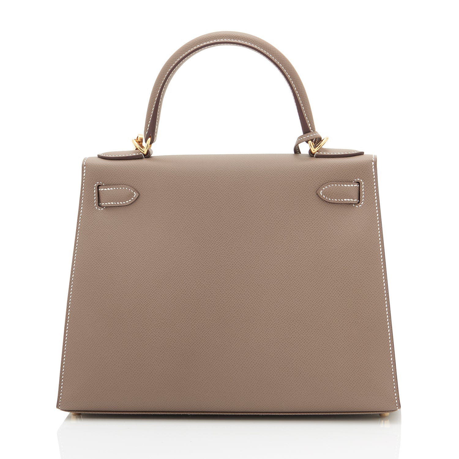 Hermes Kelly 28cm Etoupe Taupe Gold Sellier Shoulder Bag - Chicjoy