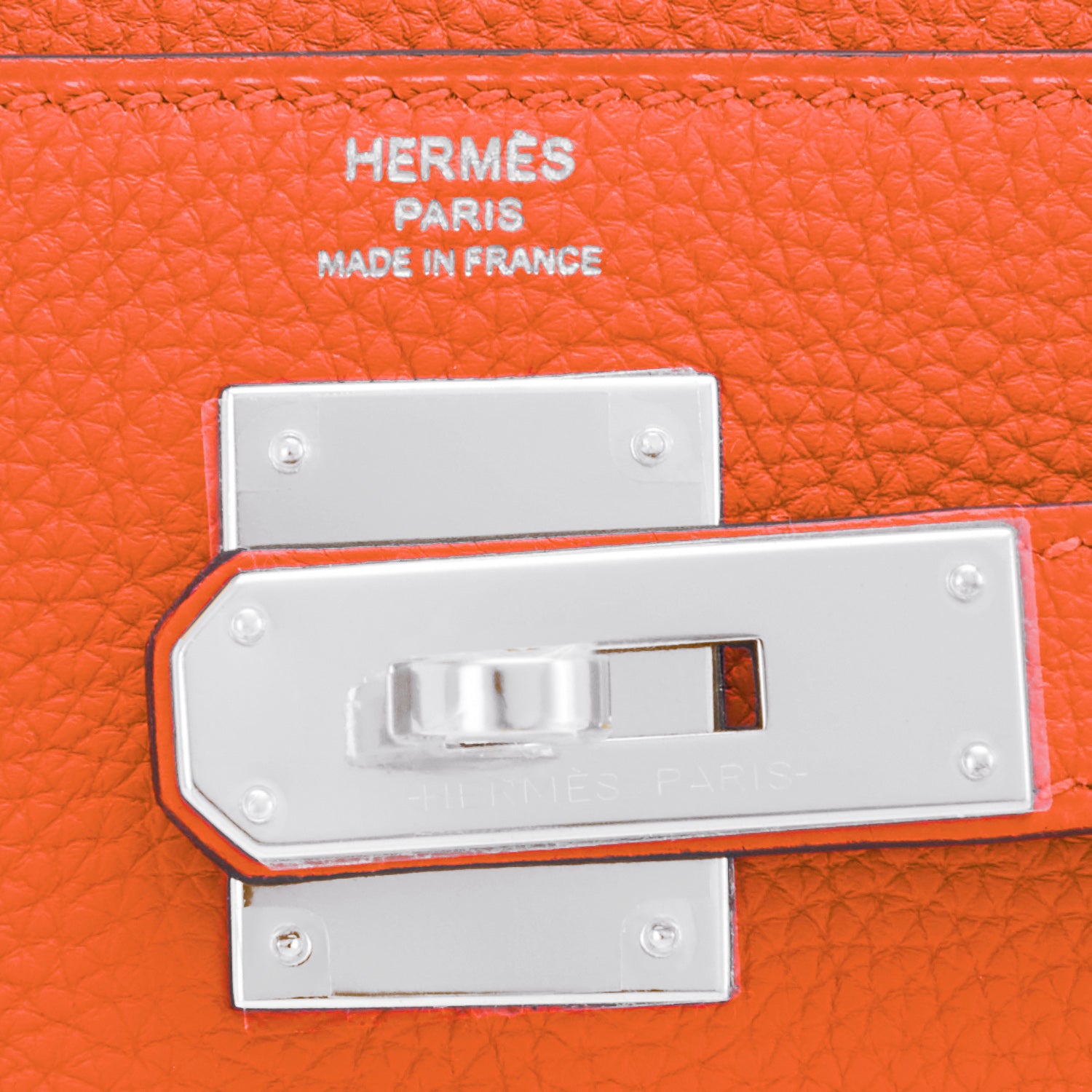 Hermes Birkin 25 Capucine Orange Red Gold Hardware Z Stamp