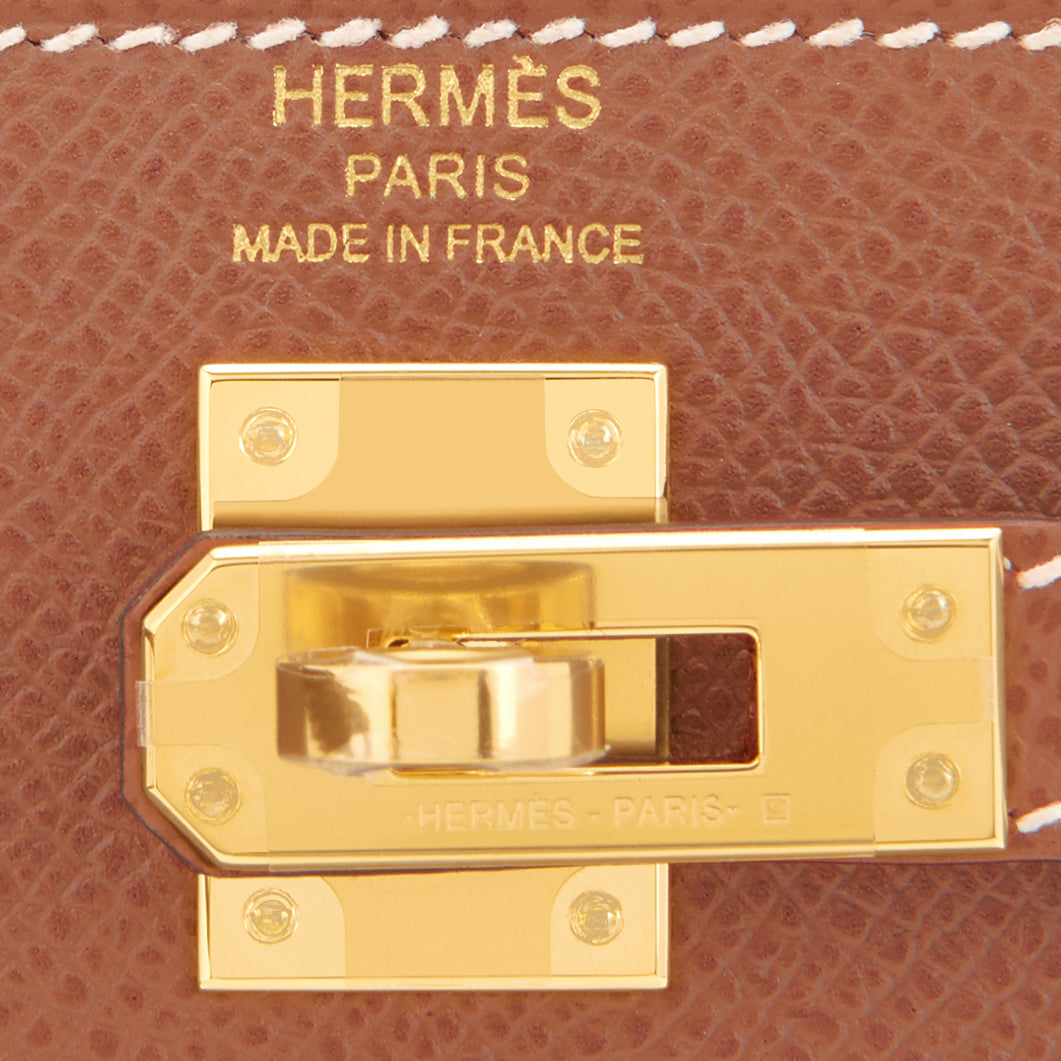 Hermes Rouge Pivoine 28cm Retourne Togo Kelly - Chicjoy