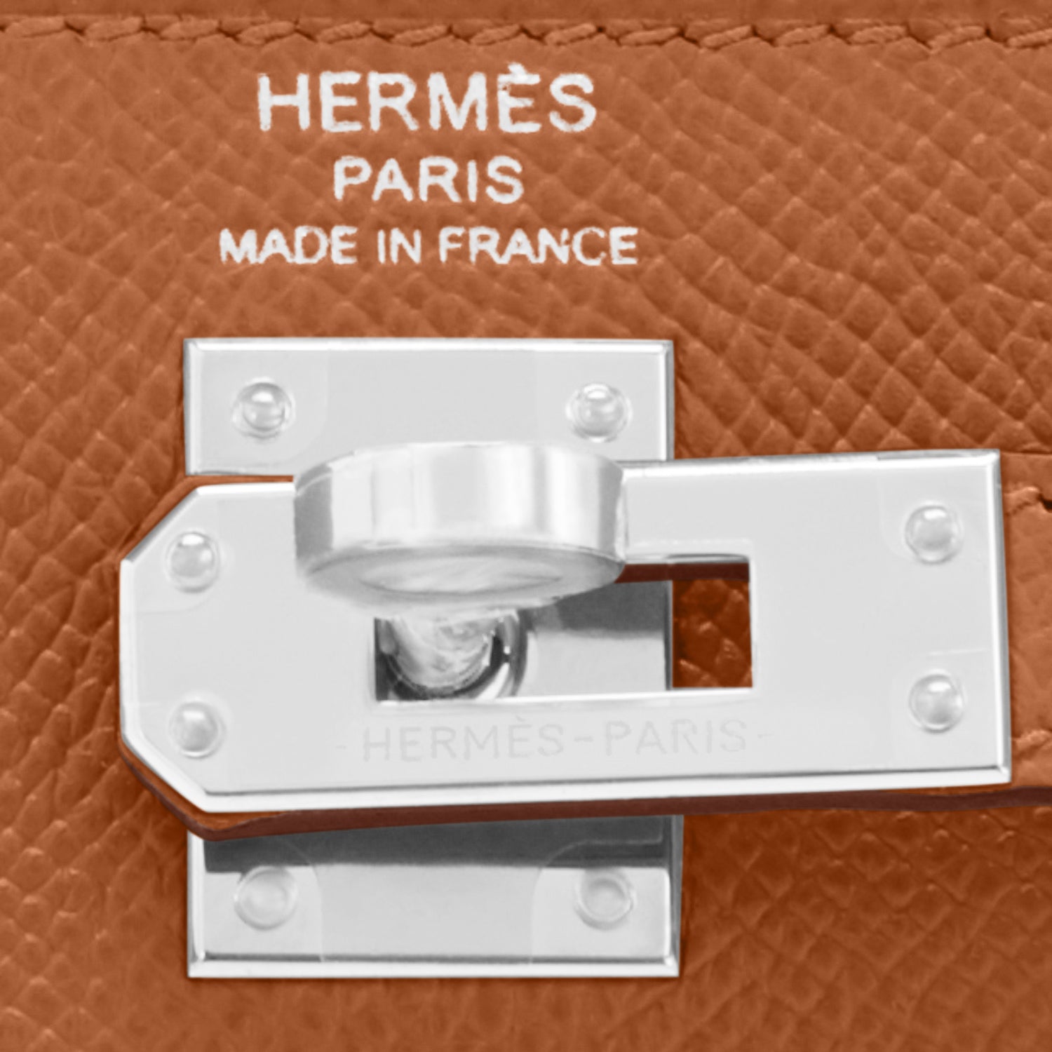 HERMES Pochette Kelly Hand Bag Swift Leather Jaune ambre 90179695