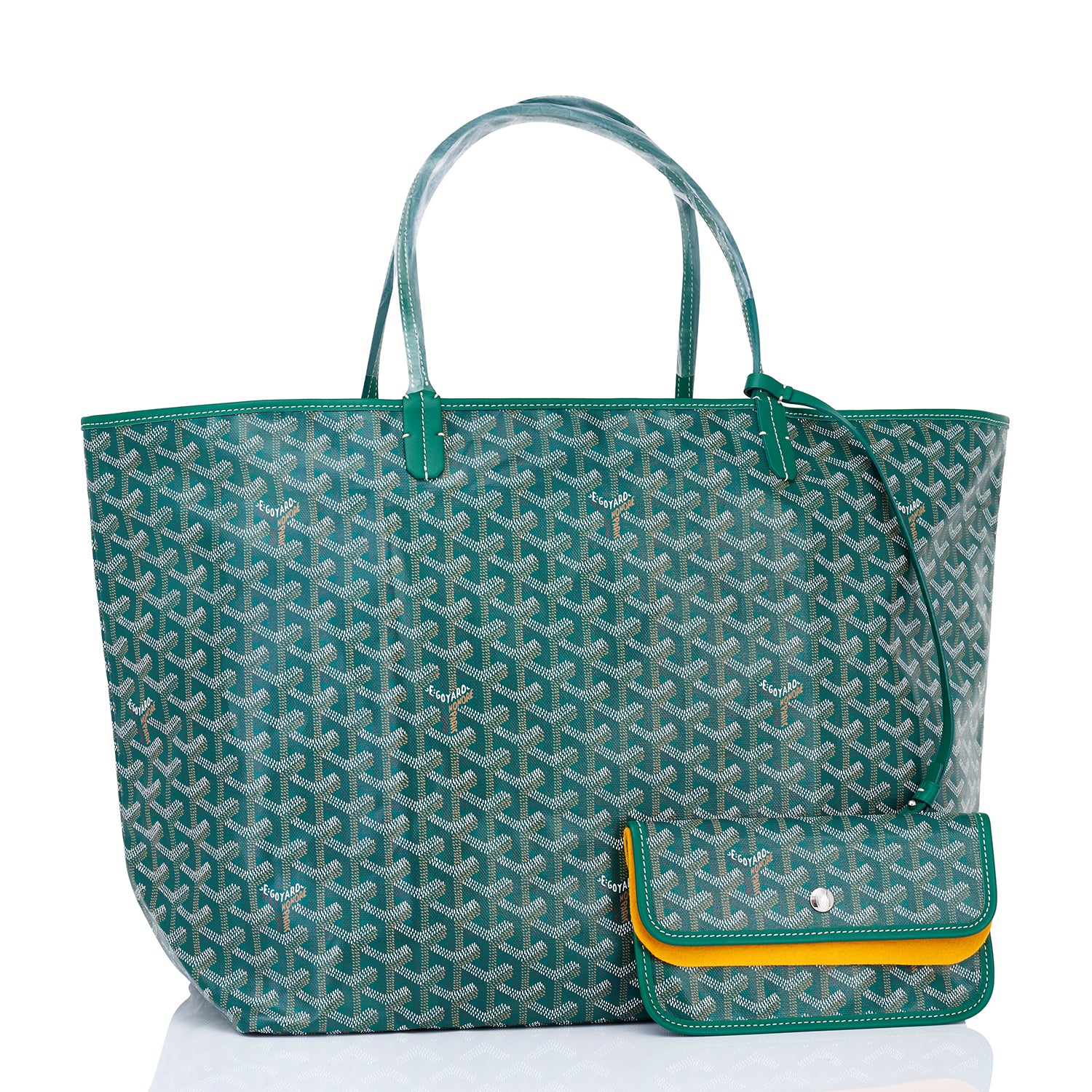 Goyard Green St Louis GM Chevron Tote Bag - Chicjoy