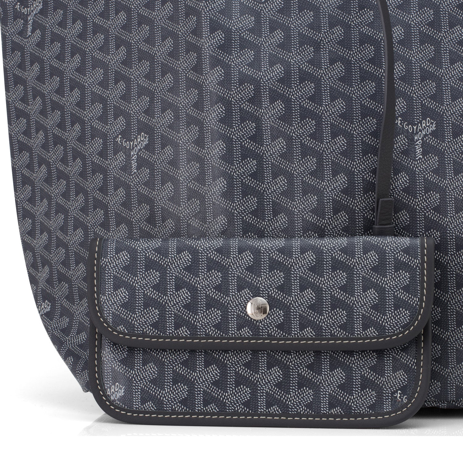 Goyard Grey St Louis Tote GM Chevron Bag - Chicjoy