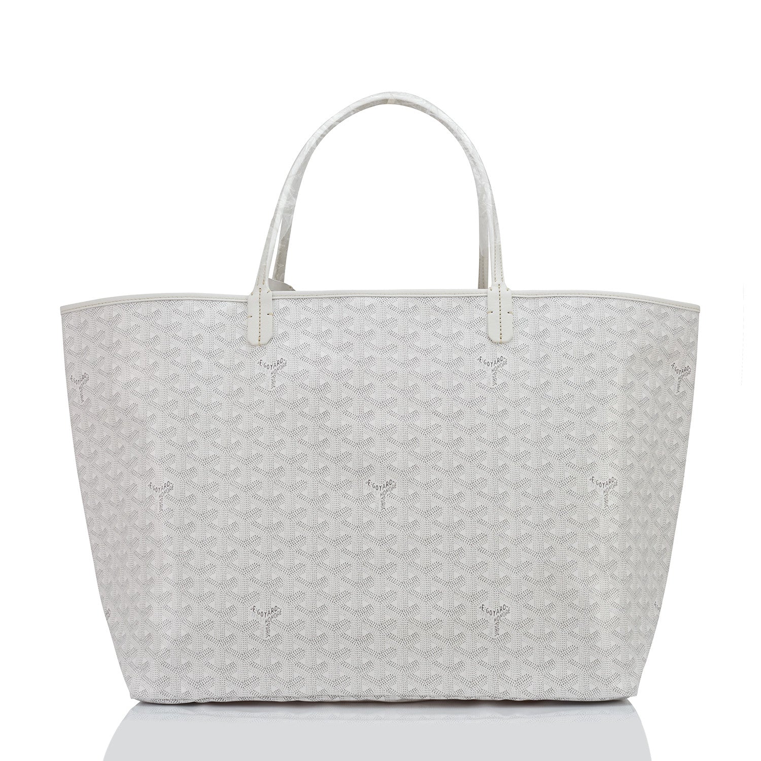 Goyard White St Louis Tote GM Chevron Bag - Chicjoy