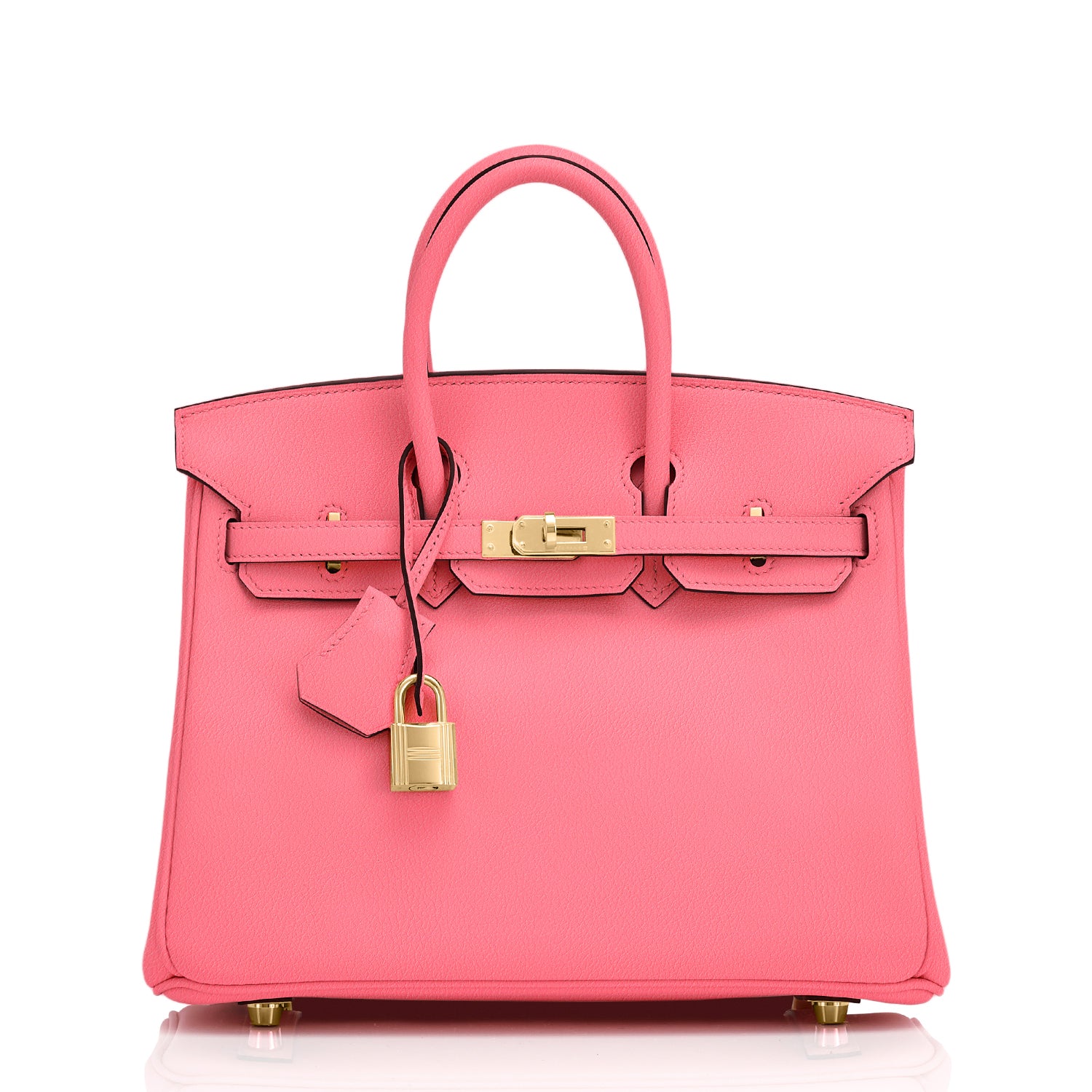 Hermes Rose Sakura Birkin 25 Handbag Bag
