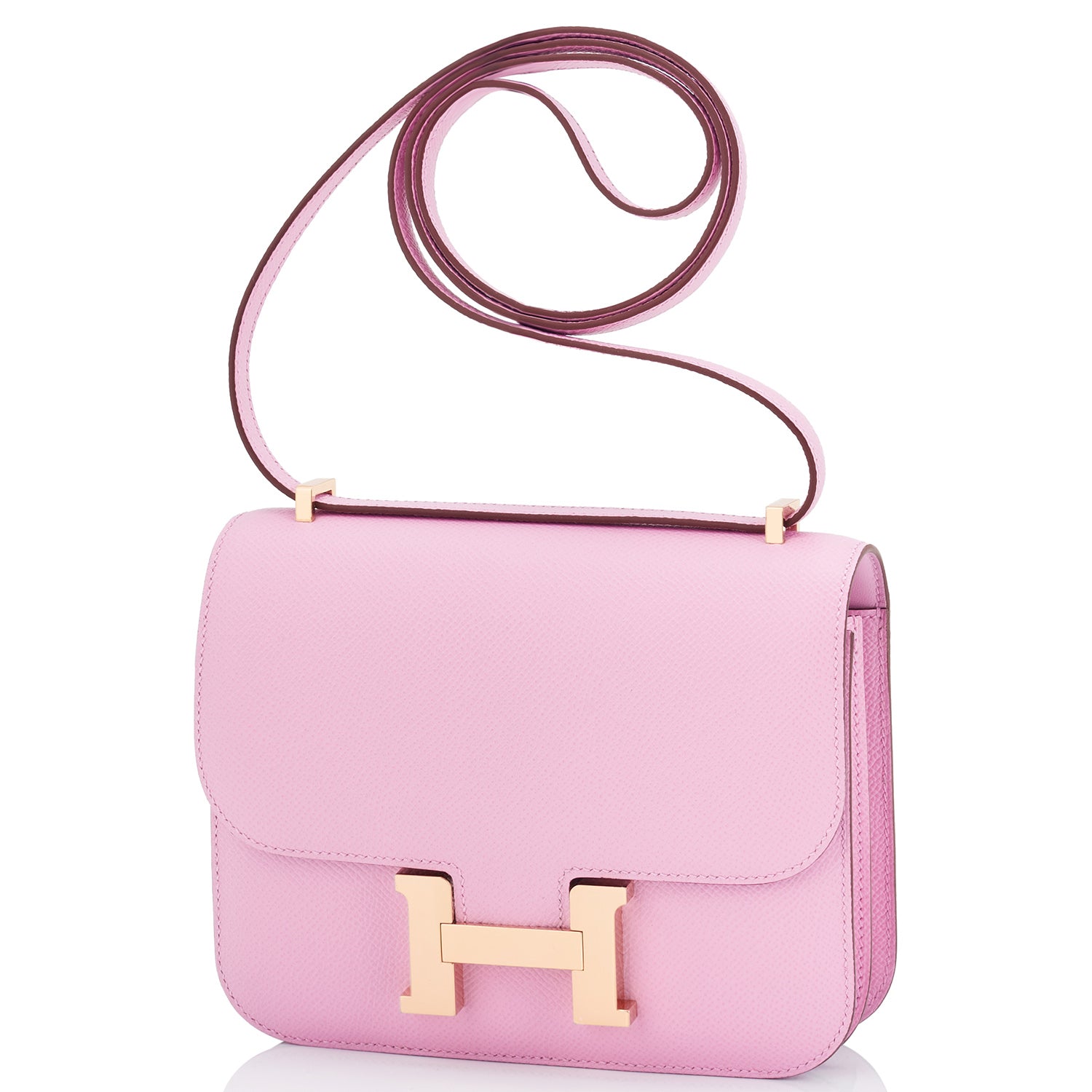 Pink Hermes Bearn Soufflet Wallet – Designer Revival