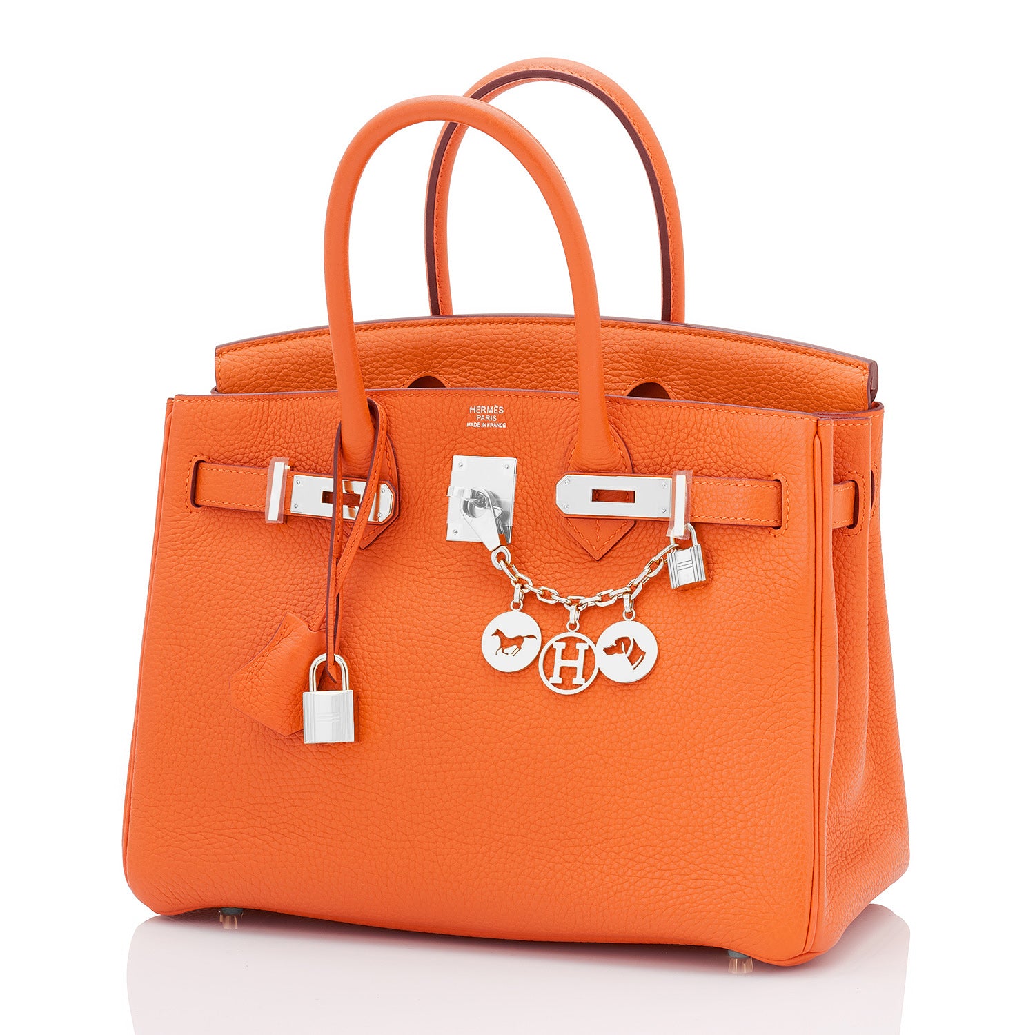 Hermes Birkin 25 Capucine Orange Red Gold Hardware Z Stamp