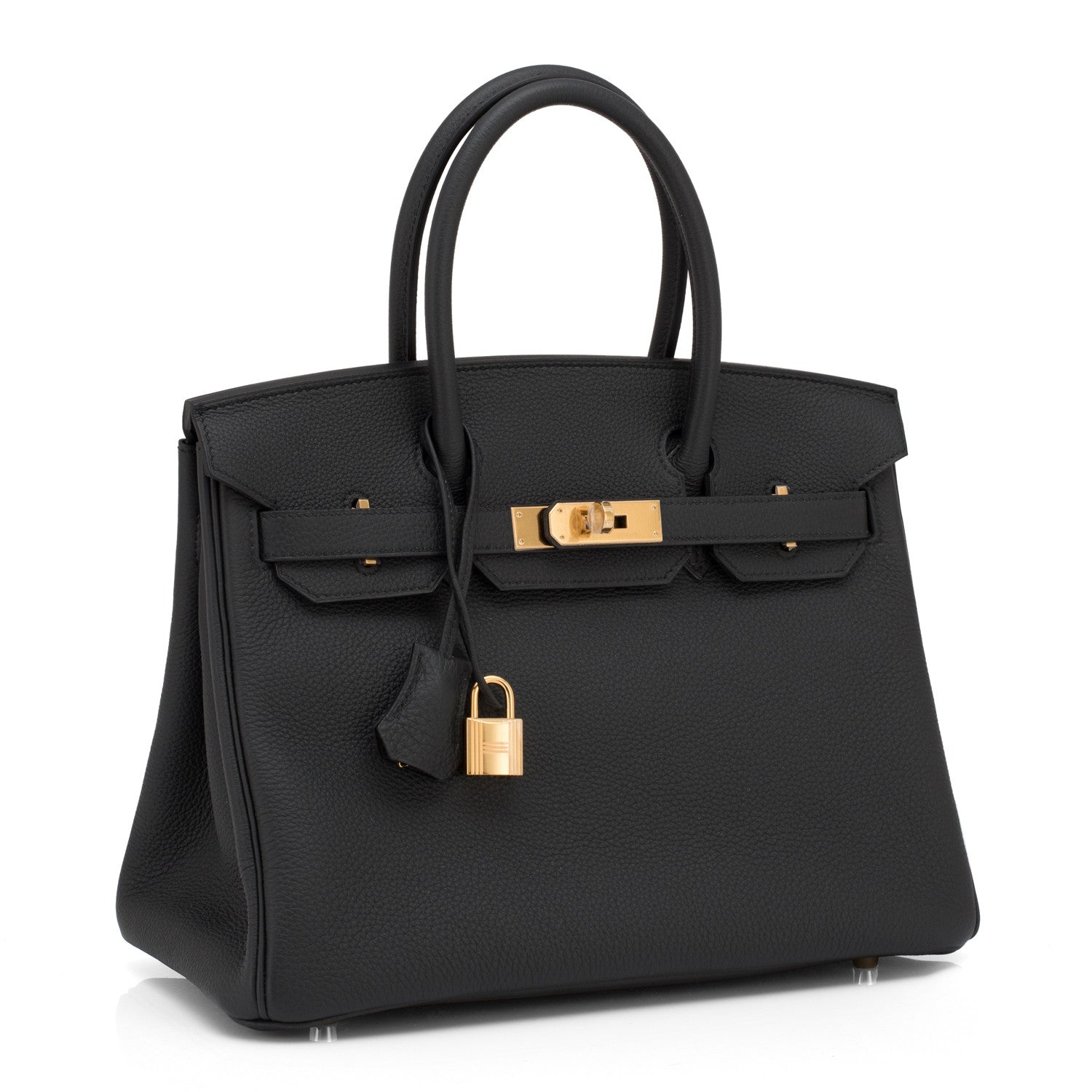 Hermes Plomb Matte Black Togo 30cm Birkin Bag Gold Hardware - Chicjoy