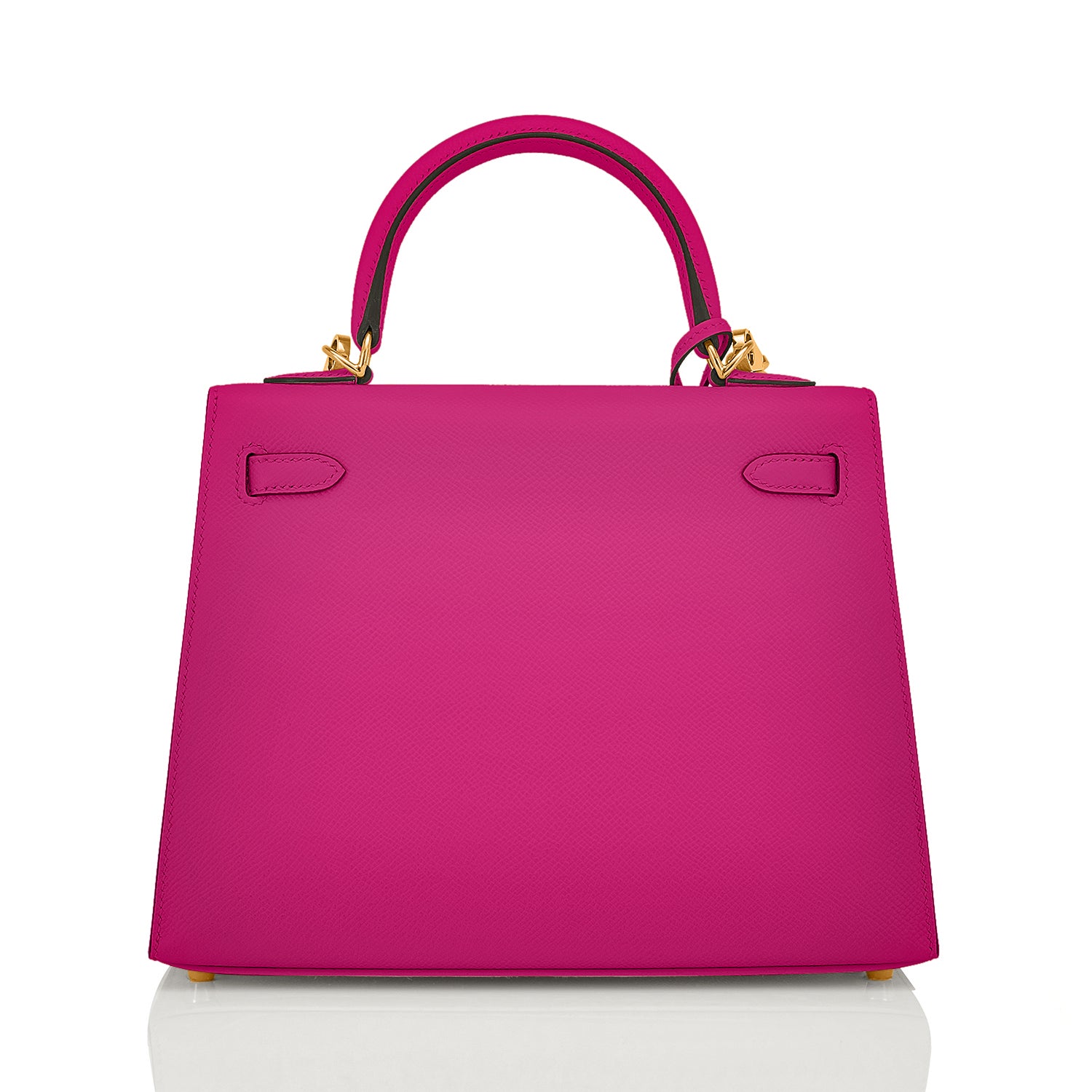 Hermes Kelly 25 Rose Pourpre Pink Epsom Sellier Bag Gold - Chicjoy