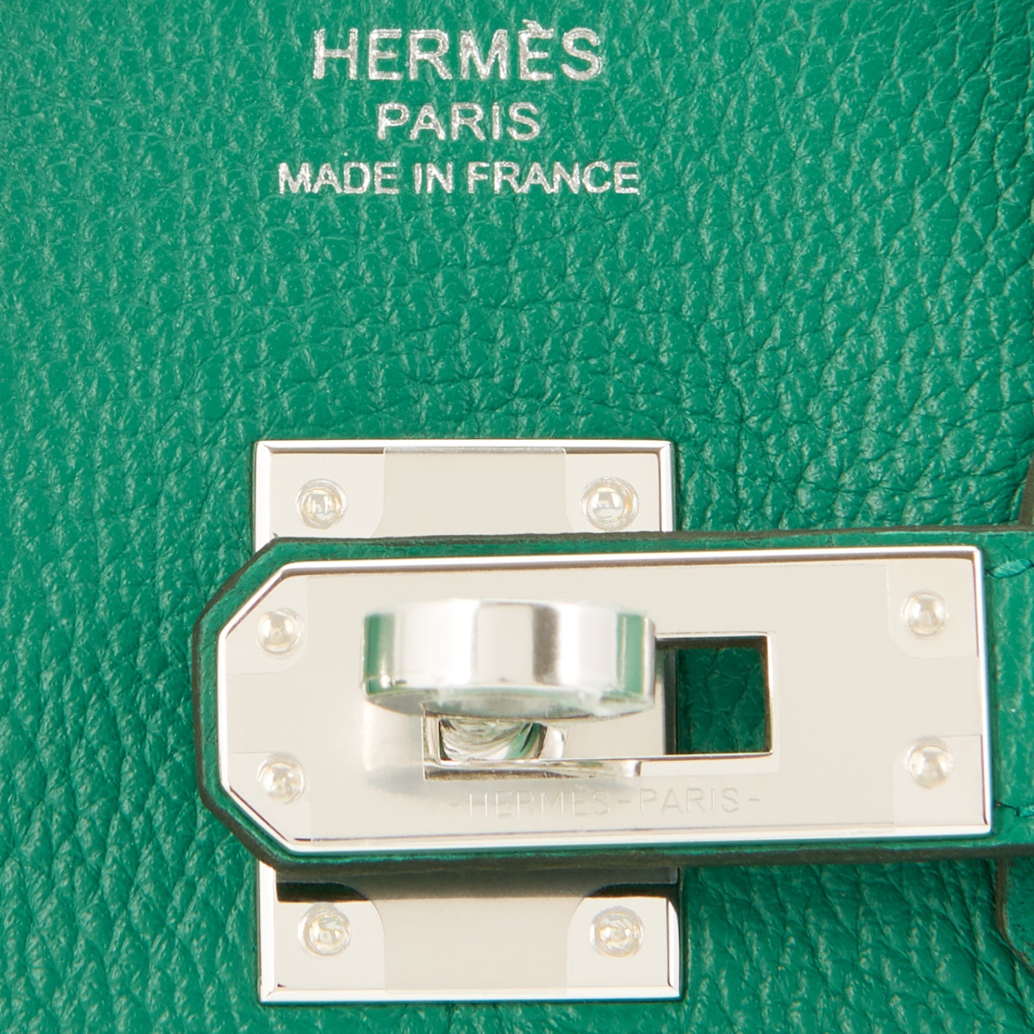 Hermes Vert Verone Graphite Verso 25cm Birkin Togo Palladium - Chicjoy