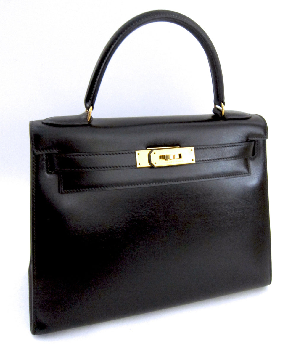 Hermes Black Box Kelly 28cm GHW - Chicjoy