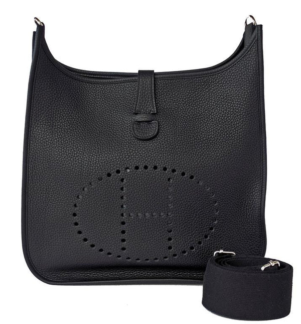 Hermes Evelyne III GM Black Leather Bag