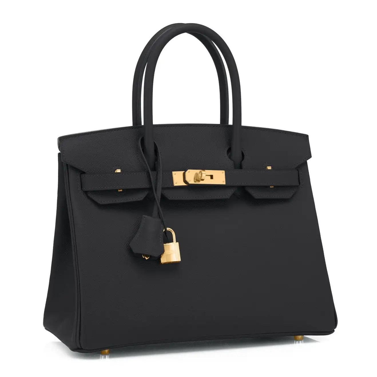 Hermes Graphite 35cm Togo Birkin Gold Hardware GHW Dark Gray Bag - Chicjoy