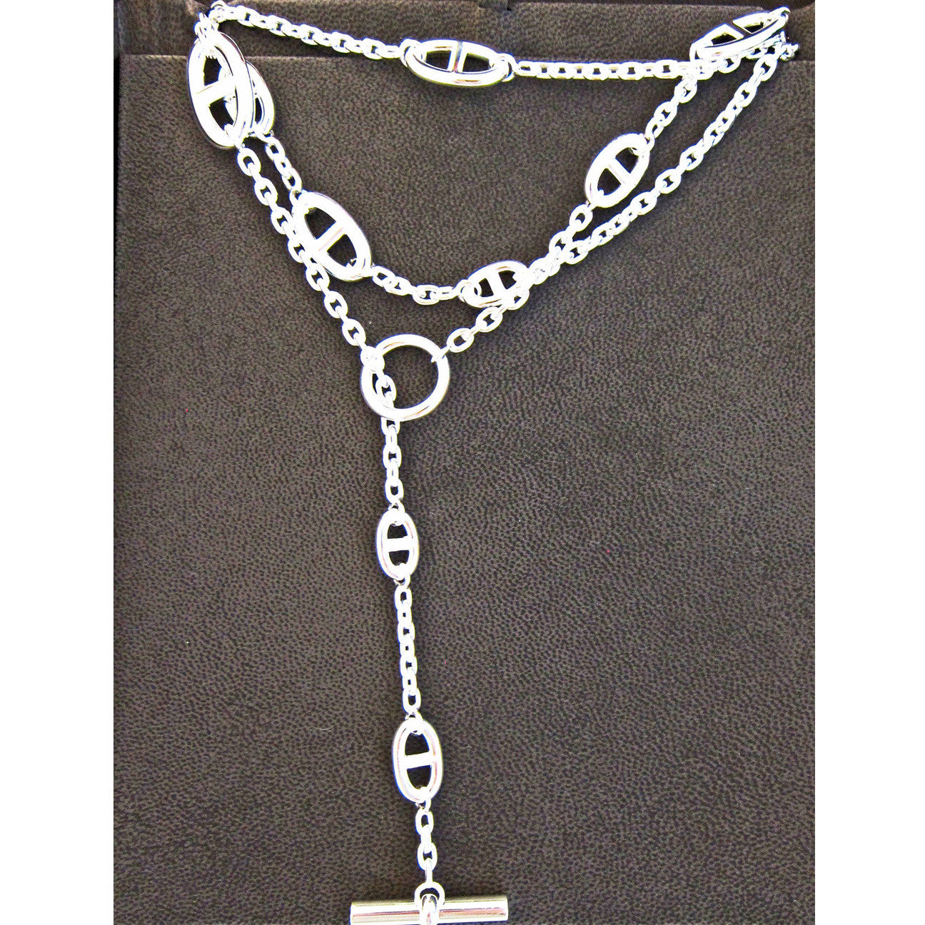 Hermes Farandole Solid Silver Long Necklace 160cm Below Retail! - Chicjoy