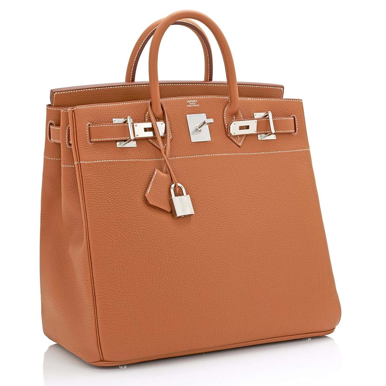 Hermès Black Togo HAC Haut à Courroies Birkin 40 Palladium