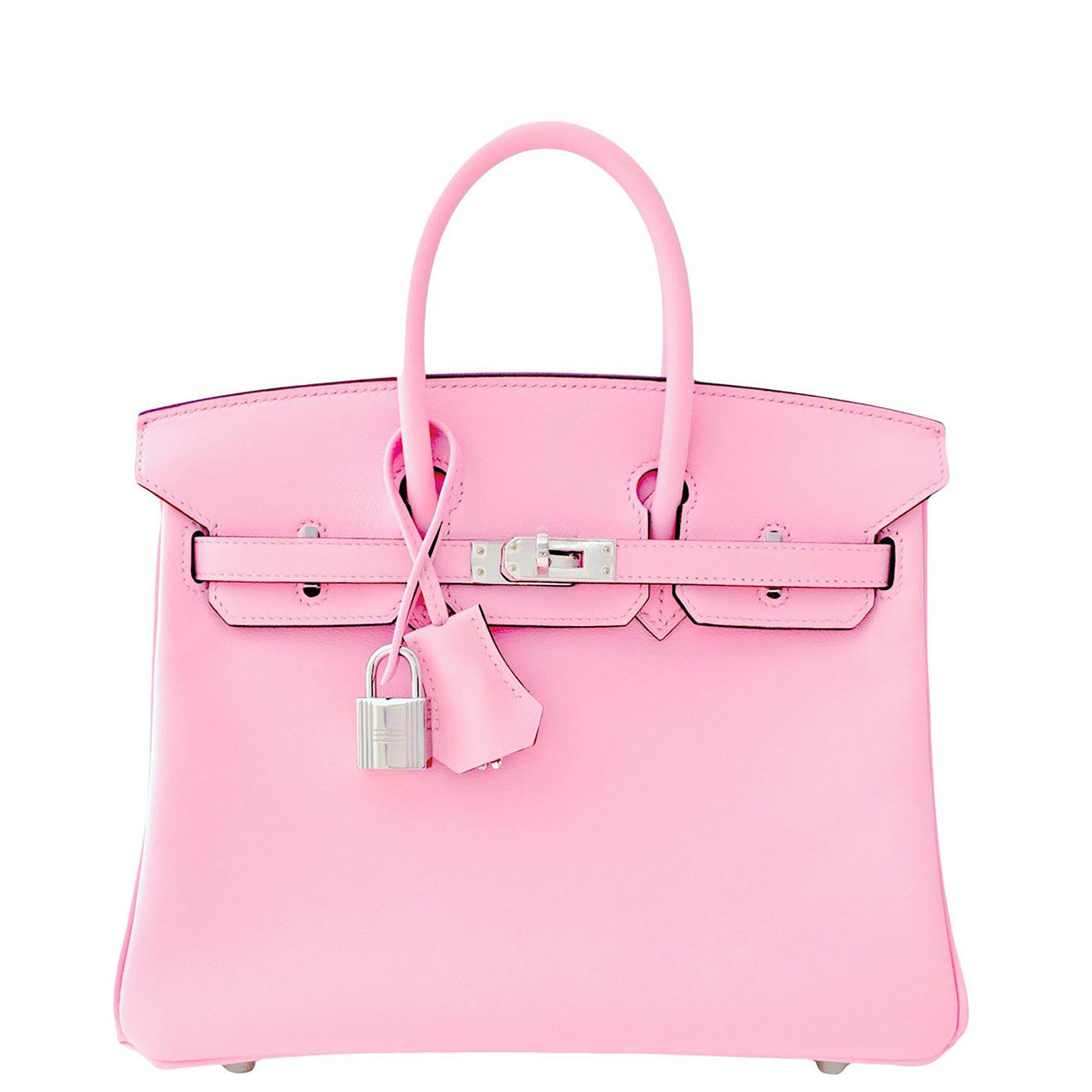 Hermes Rose Sakura Pink 25cm Swift Leather Birkin Satchel Bag Jewel ...