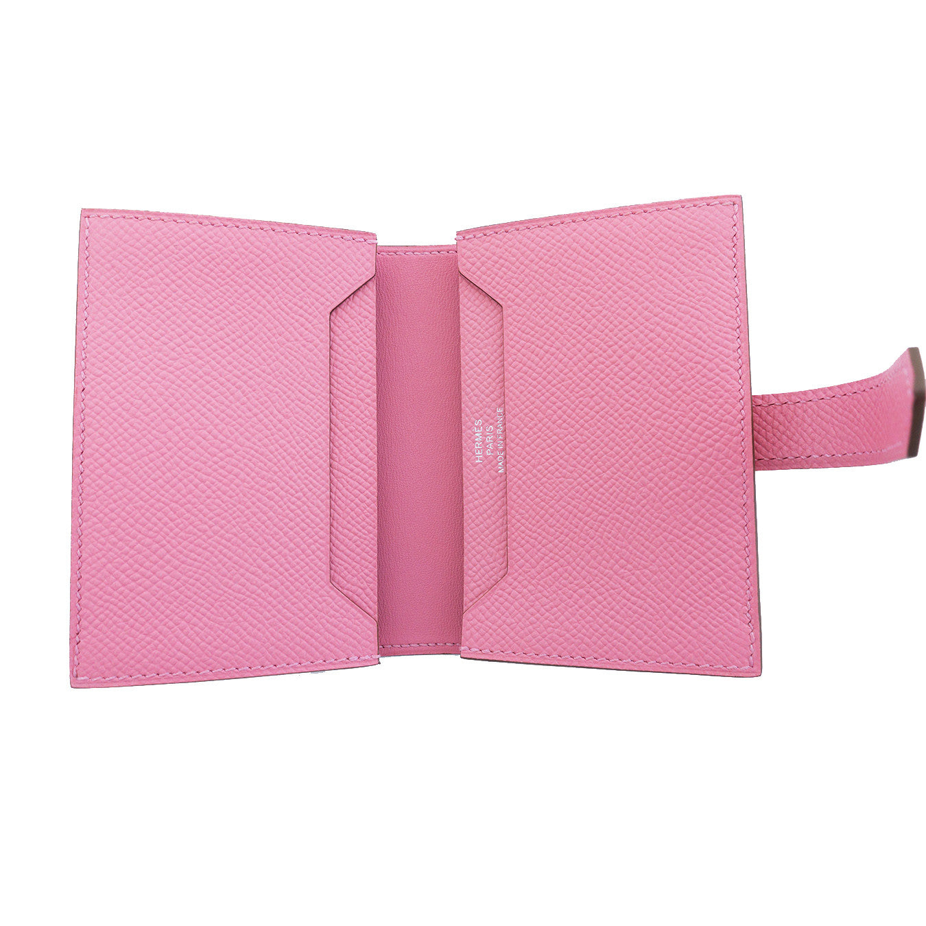 Hermes Rose Confetti Pink Bearn Compact Card-Holder Wallet Case Perfec ...