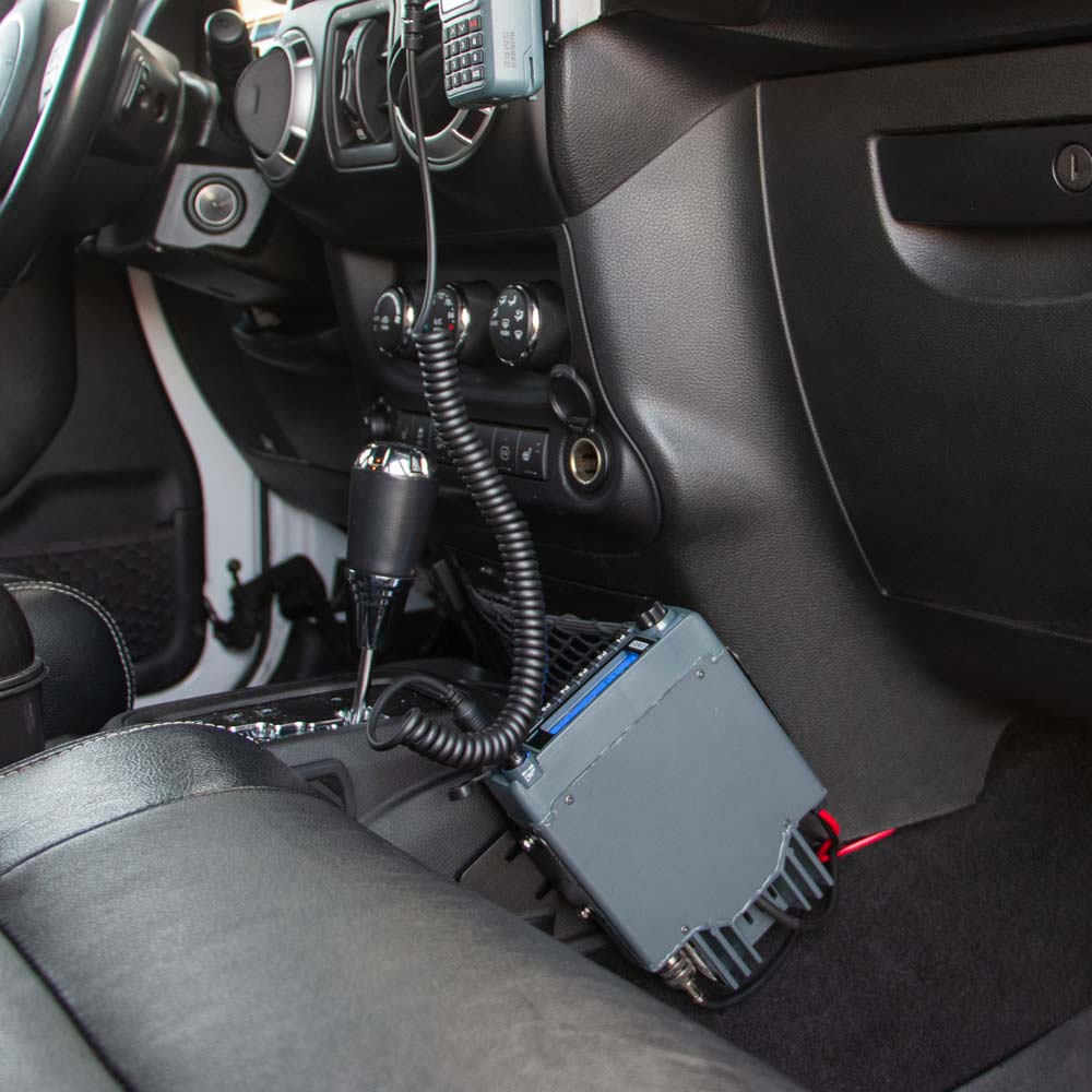 Mobile Radio Mount for Jeep JK • 4 Door Only • Passenger Side Interior –  Rugged Radios
