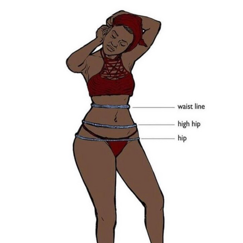 measuring yourself for african waist beads