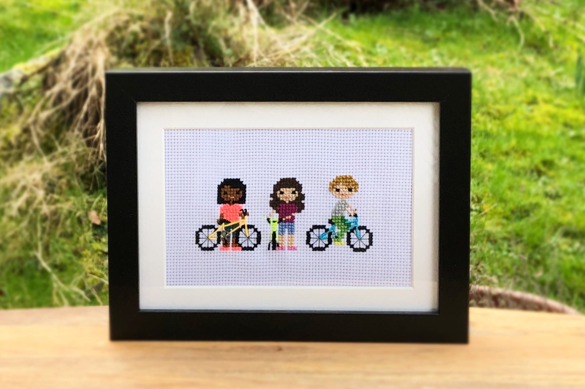 Cycling Sports Patterns Stitch People