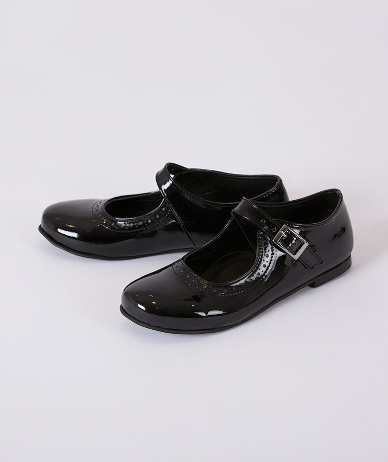 Product Image of Elegant Black Comfortable Kids Shoes #1