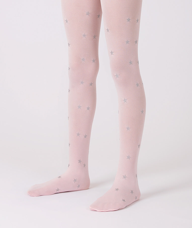 Product Image of Pink Stars Kids Tights #1