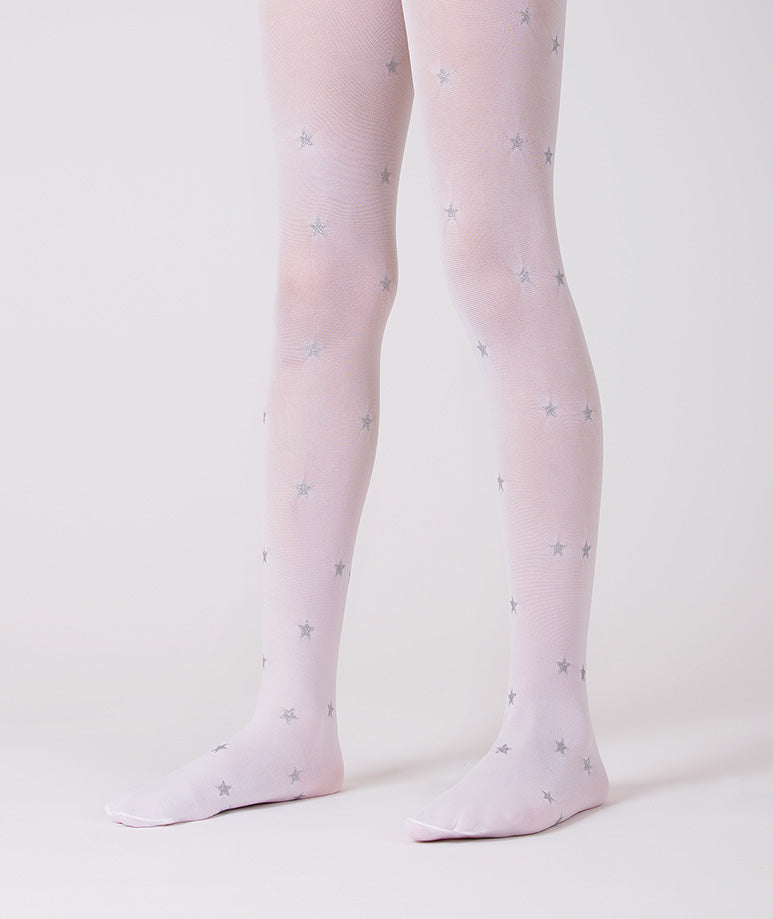 Product Image of Ecru Stars Kids Tights #1