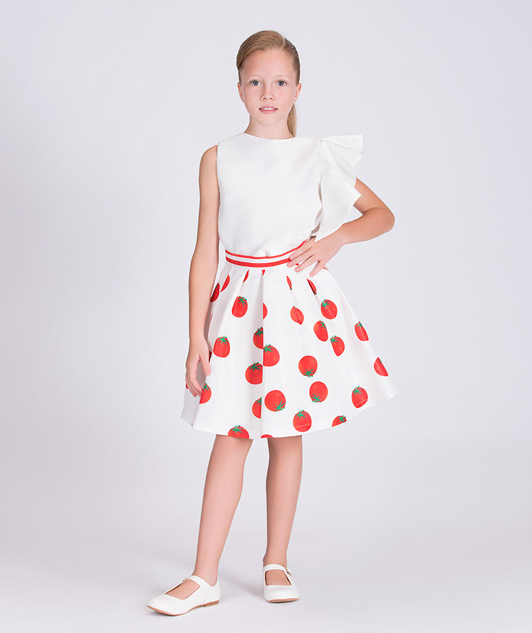 Product Image of Ruffled Tomato Outfit | 2 Pieces #1