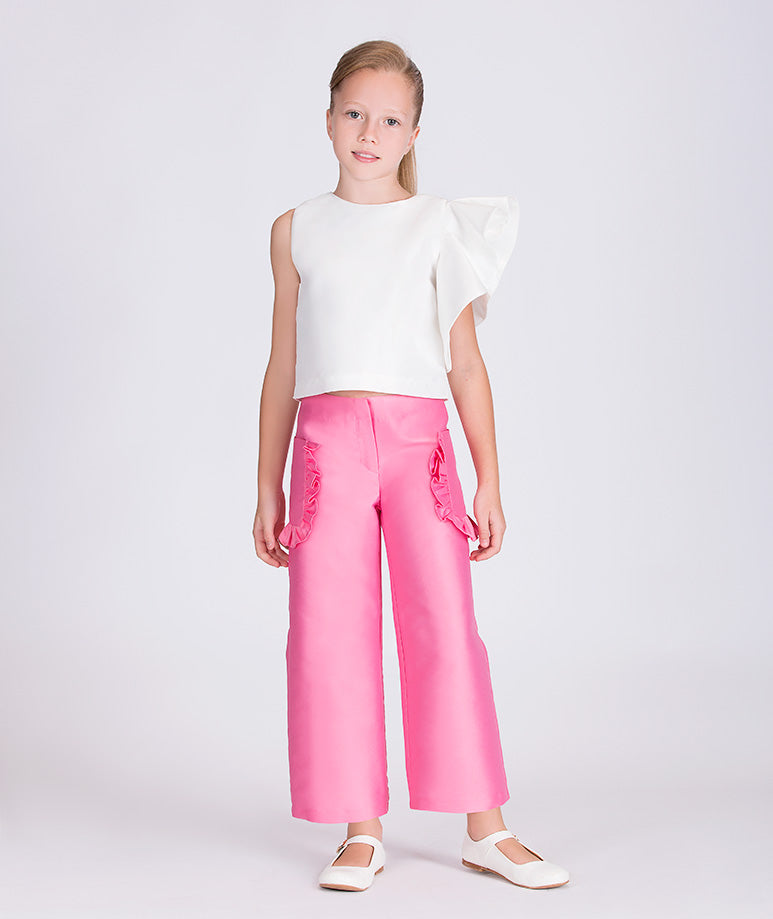 Product Image of Ruffle Pants Outfit | 2 Pieces #1