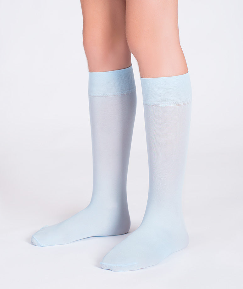Product Image of Light Blue Classic Kids Socks #1