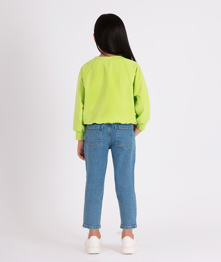 Product Image of Neon Green Long-Sleeve Sweater #3