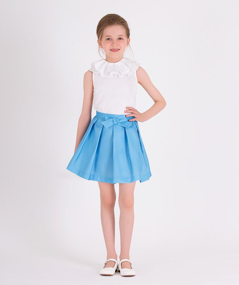 Product Image of Azure Ruffles Outfit | 2 Pieces #1