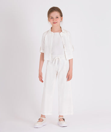 white linen summer outfit