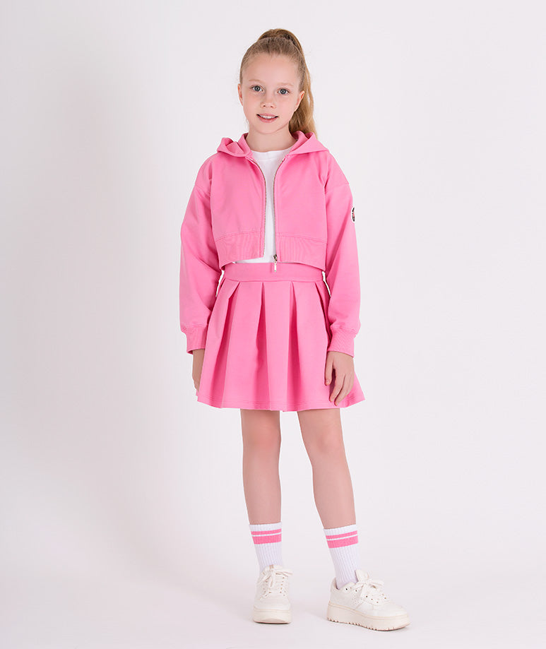 Product Image of Pink Skirt Tracksuit | 2 Pieces #1