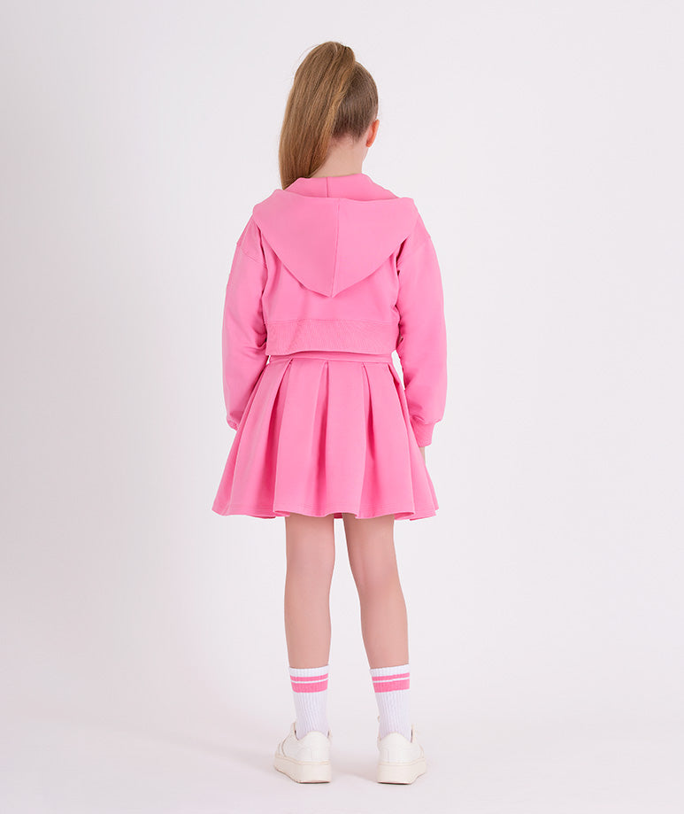 Product Image of Pink Skirt Tracksuit | 2 Pieces #3