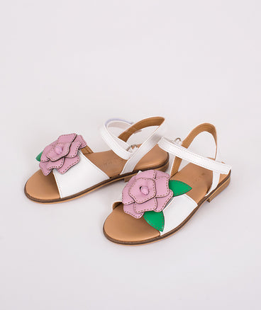 Pink Flower Kids Sandals