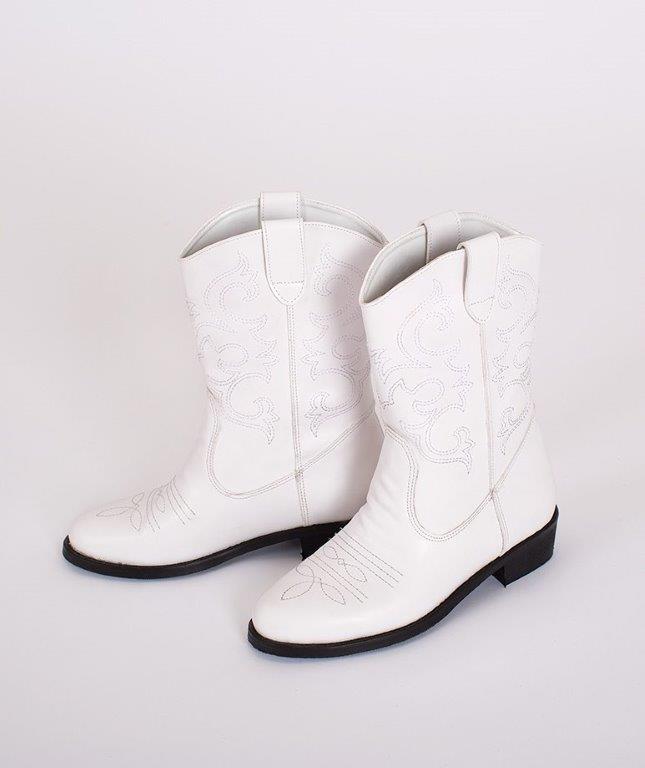Product Image of White Kids Cowboy Boots #1