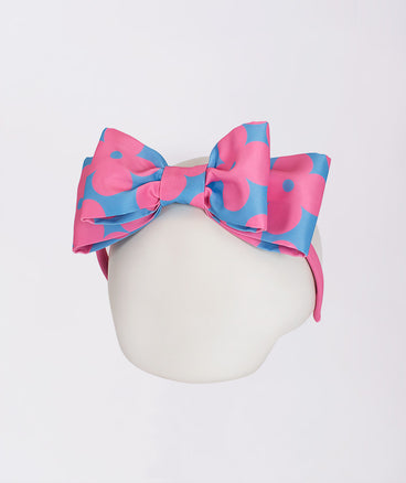 pink floral blue headband 