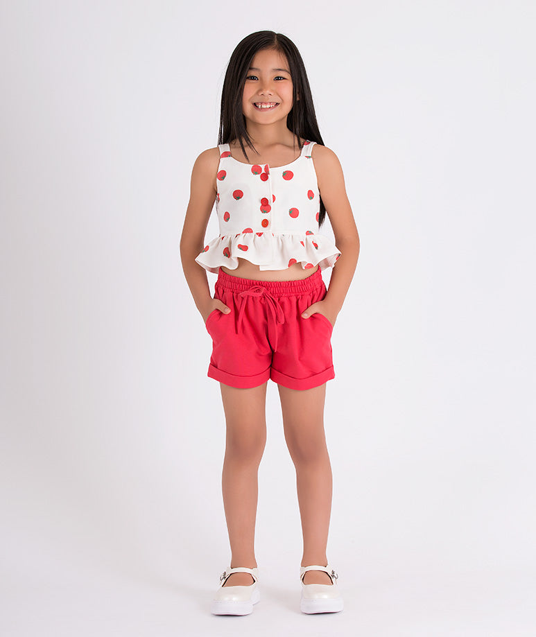 Product Image of Ruffled Tomato Girl Outfit | 2 Pieces #1