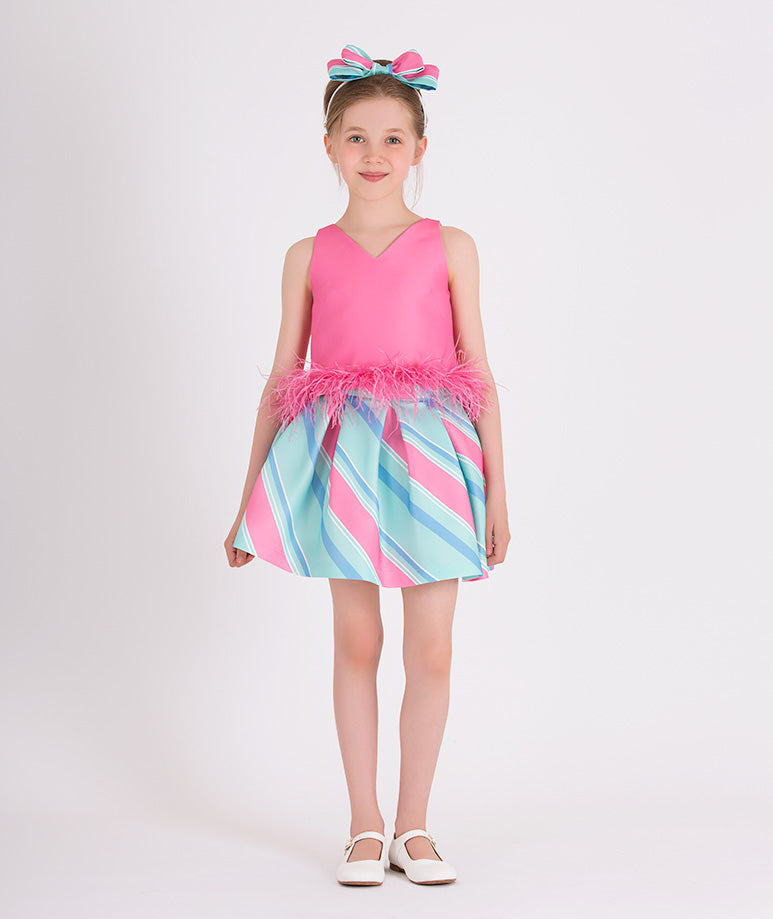Product Image of Feather Stripes Outfit | 2 Pieces #1