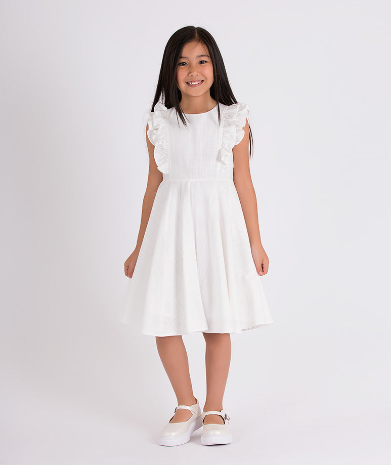 Product Image of Linen Ruffles Dress #1