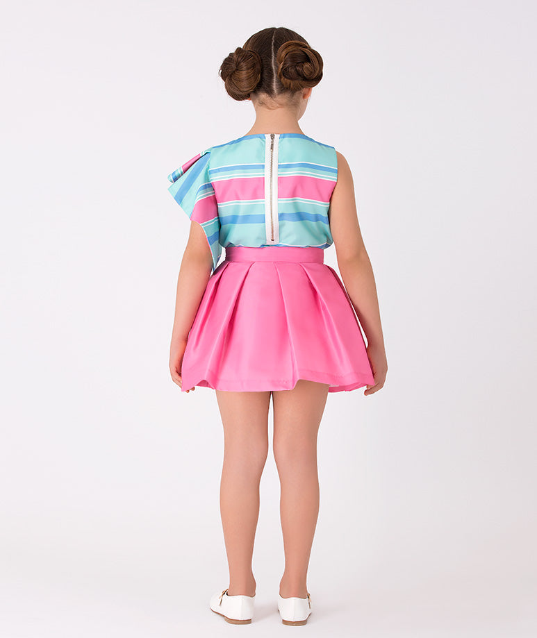 Product Image of Mint Striped Outfit | 2 Pieces #3