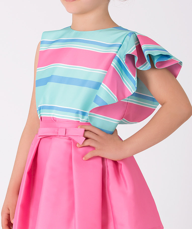 Product Image of Mint Striped Outfit | 2 Pieces #2