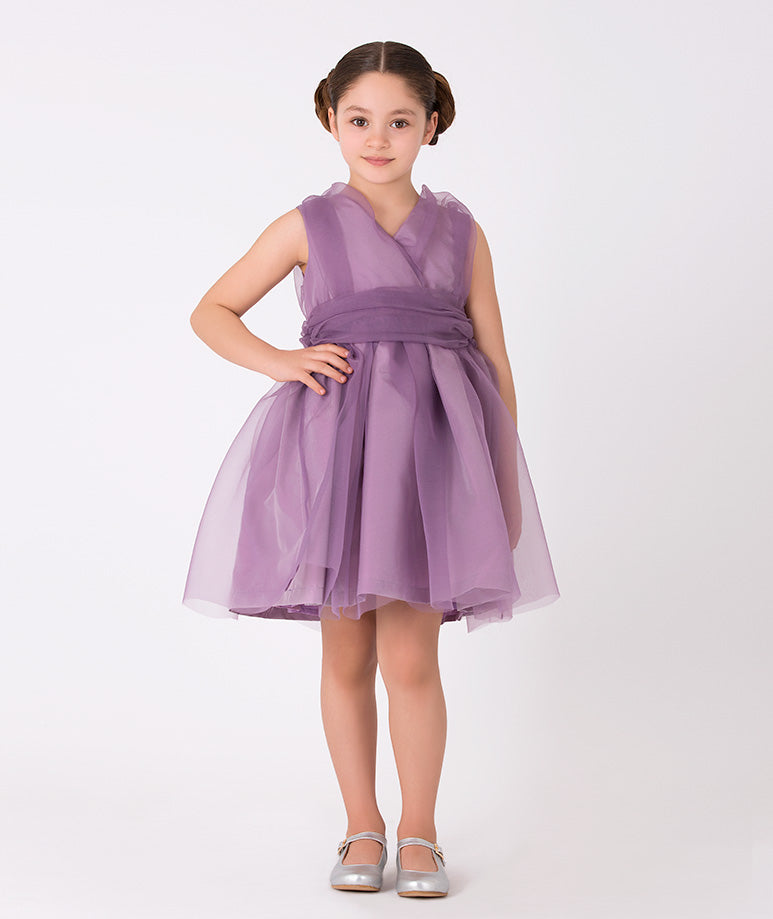 Product Image of Lilac Chiffon Dress #1