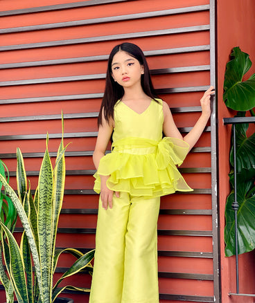 green chic jumpsuit for kids