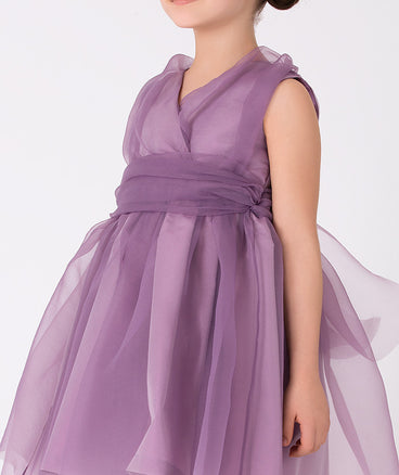 purple organza dress