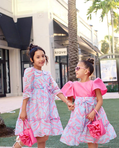 pink pastel spring outfits for kids