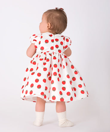 tomato printed baby dress