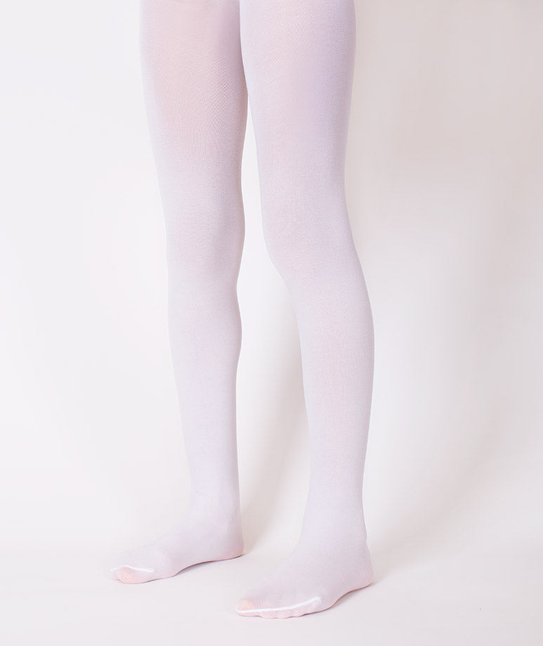 Product Image of White Classic Kids Tights #1