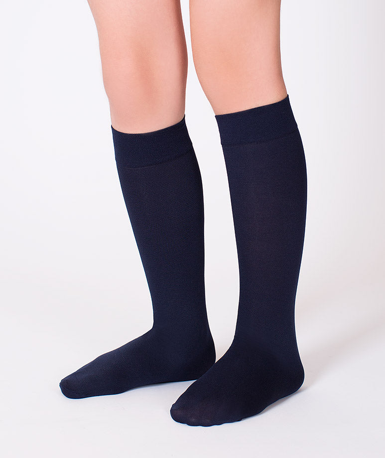 Product Image of Navy Classic Kids Socks #1