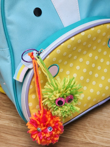 Pom Pom backpack charm craft for kids